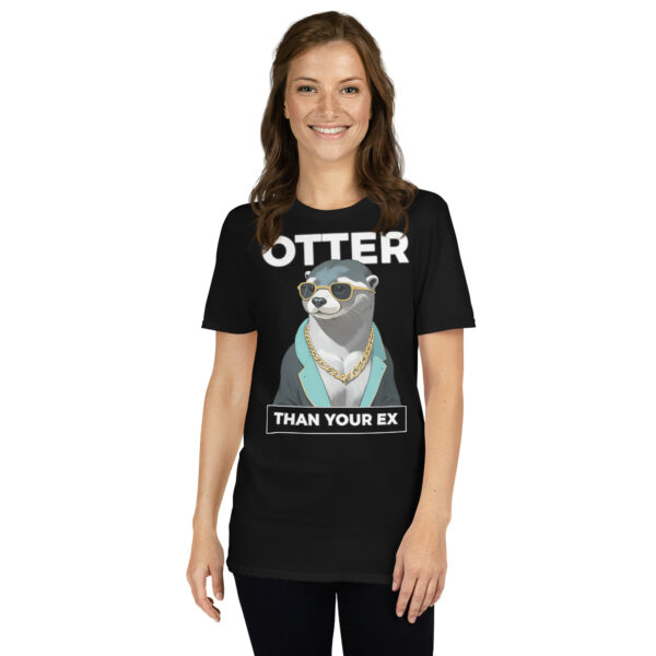 OTTER THAN YOUR EX Short-Sleeve Unisex T-Shirt - Kwirky with Ollie the Otter - Image 2