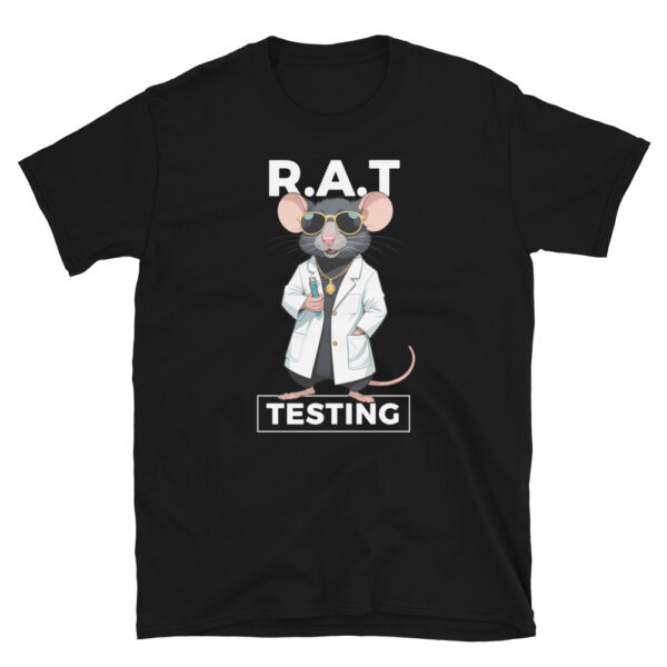 RAT TESTING Medical Theme Unisex Basic Softstyle Short-Sleeve T-Shirt - with Razza the Rat