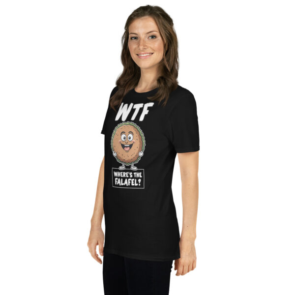 WTF WHAT THE FALAFEL Short-Sleeve Unisex T-Shirt - Kwirky with Fadi - Image 3