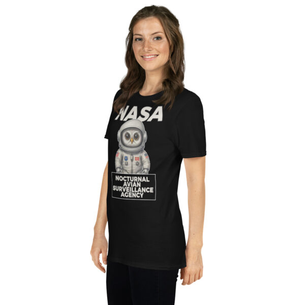 NASA NOCTURNAL AGENCY Short-Sleeve Unisex T-Shirt - Kwirky with Oliver - Image 3