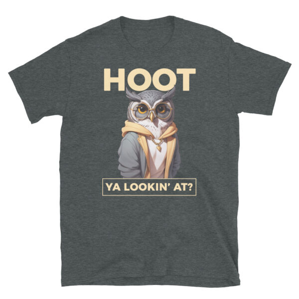 HOOT YA LOOKIN AT Short-Sleeve Unisex T-Shirt - Kwirky with Oliver Owl - Image 5