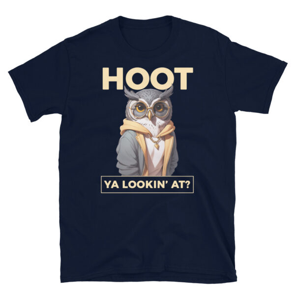 HOOT YA LOOKIN AT Short-Sleeve Unisex T-Shirt - Kwirky with Oliver Owl - Image 4