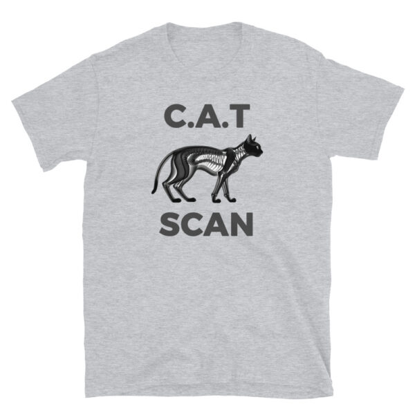 CAT SCAN Medical Theme Unisex Basic Softstyle Short-Sleeve T-Shirt - with Kaz the Cat - Image 5