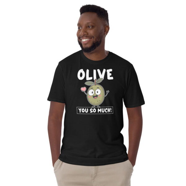 OLIVE YOU SO MUCH Short-Sleeve Unisex T-Shirt - Kwirky with Olivia the Olive - Image 2