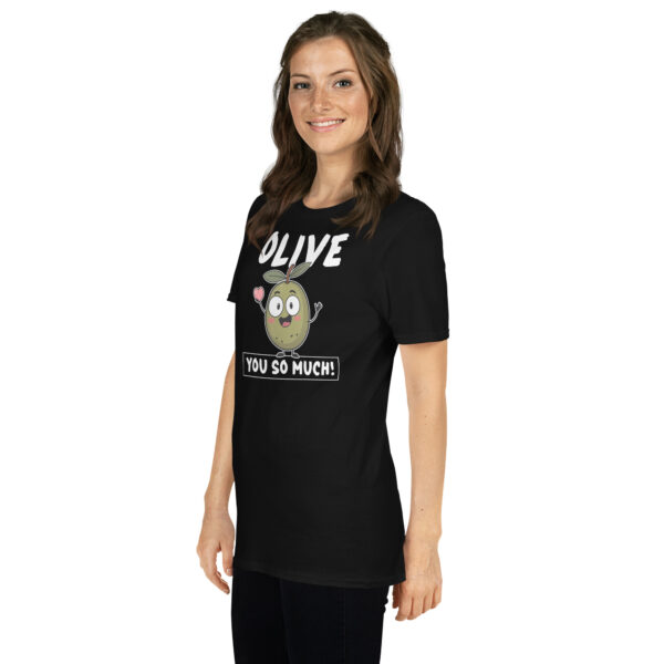 OLIVE YOU SO MUCH Short-Sleeve Unisex T-Shirt - Kwirky with Olivia the Olive - Image 3